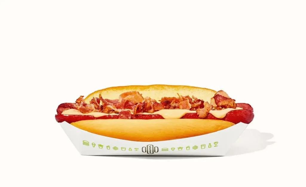 Flat Top Dogs 4 bacon cheese dog